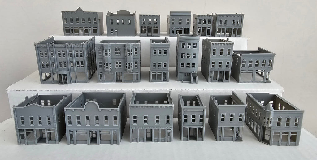 Z Scale 3-D Printed Town in A Box