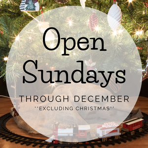 We're Open on Sundays in December!