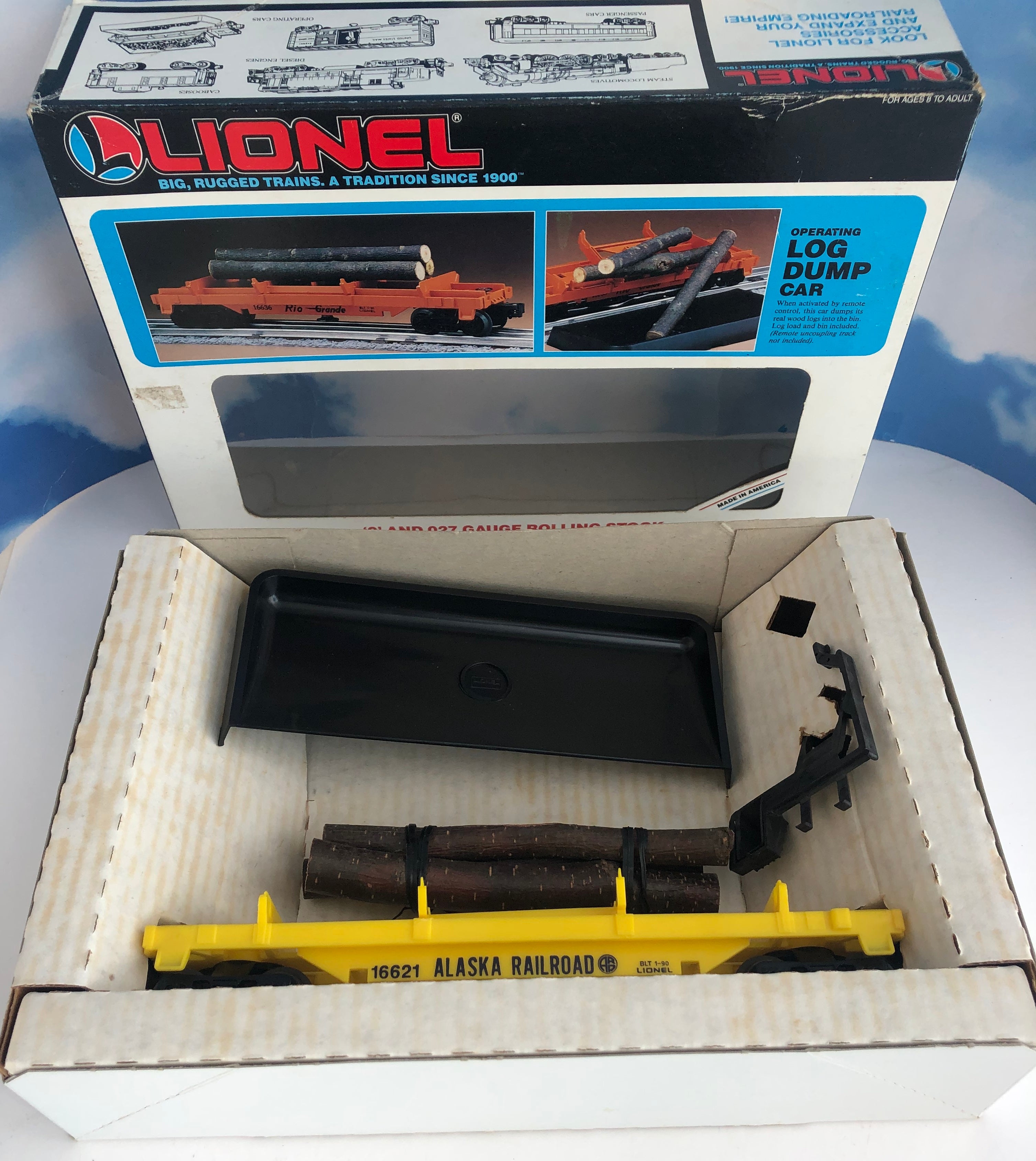 LIONEL ALASKA Railroad Log Dump Car