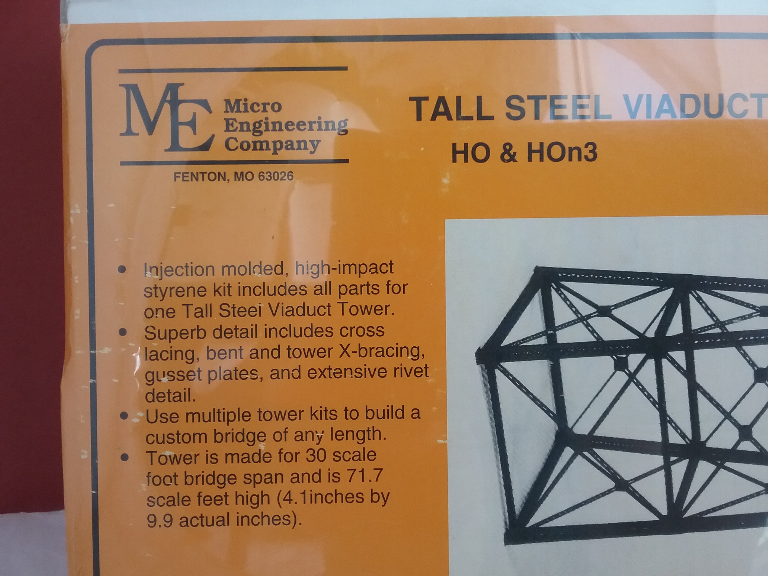 HO Tall Steel Viaduct Tower &HOn3