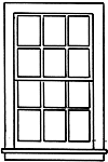 Grandt Line 1:24 Scale 12 Pane Window