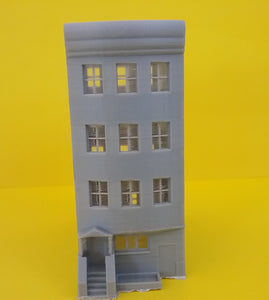 N Scale N401L 4-STORY Apartments 3-D