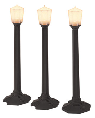 O Classic Street Lamps Black Set of 3