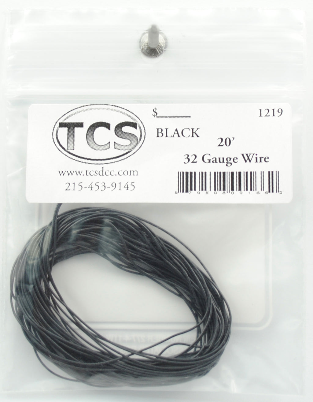 Black #30 AWG Wire .026" Dia By 10'