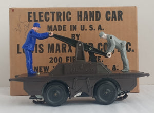 O Marx Hand Car Brown w/ Box