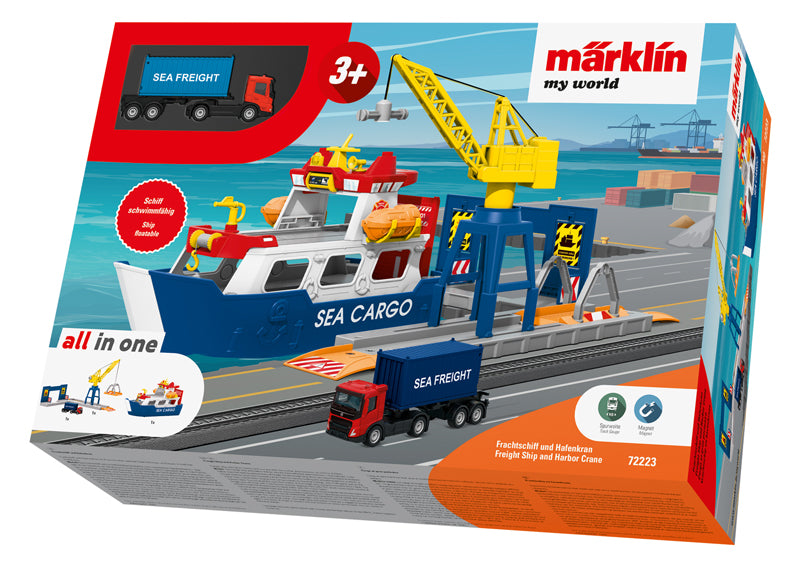 Marklin Freight Ship and Harbor Crane